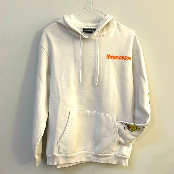 Nickelodeon Tops - NICKELODEON - white hoodie women size L